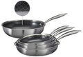 Cookinglife Pannenset HexaCook Hybride Pan 4-delig - Wok ø 28 cm + Koekenpan ø 20, 24 & 28 cm - NON STICK - geschikt voor alle warmtebronnen - keramische anti-aanbaklaag