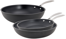 Cookinglife Pfannenset Revolt 3-teilig - Wokpfanne ø 28 cm + Bratpfanne ø 24 & 28 cm - geeignet für alle Wärmequellen - keramische Antihaftbeschichtung