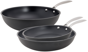 Cookinglife Pfannenset Revolt 3-teilig - Wokpfanne ø 28 cm + Bratpfanne ø 24 & 28 cm - geeignet für alle Wärmequellen - keramische Antihaftbeschichtung