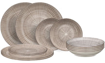 Cookinglife Geschirrset Baia Braun 12-teilig / 4 Personen - 4 Speiseteller, 4 Frühstücksteller und 4 Suppenteller