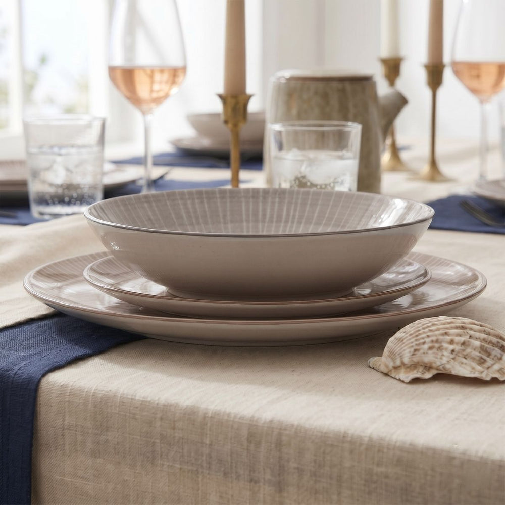 Cookinglife Geschirrset Baia Braun 12-teilig / 4 Personen - 4 Speiseteller, 4 Frühstücksteller und 4 Suppenteller