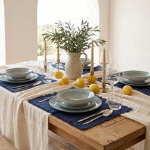 Cookinglife Geschirrset Cala Blau 12-teilig / 4 Personen - 4 Speiseteller, 4 Frühstücksteller und 4 tiefen Teller