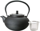 Cookinglife Teekanne Arare mit Edelstahlfilter - Gusseisen Schwarz - 1.5 Liter