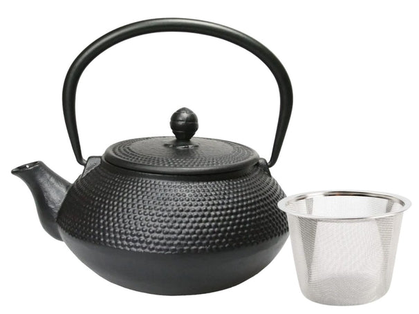 Cookinglife Teekanne Arare mit Edelstahlfilter - Gusseisen Schwarz - 800 ml