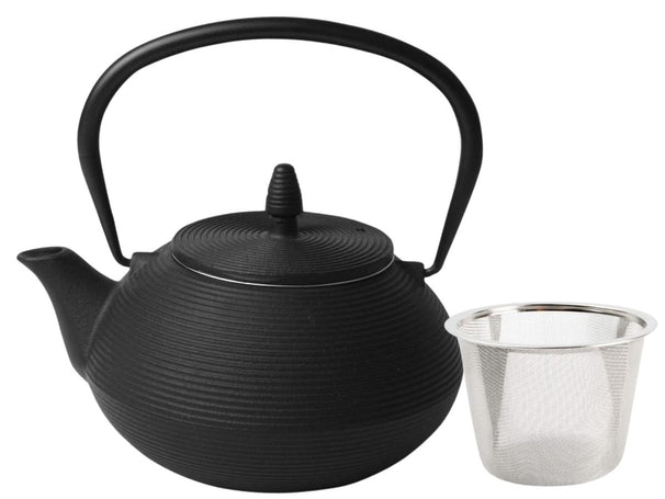 Cookinglife Teekanne Itome mit Edelstahlfilter - Gusseisen Schwarz - 800 ml