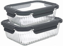 Cookinglife Glas Vorratsdosen Boro Lines 1 Liter + 1.5 Liter - 2 Stück