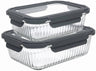 Cookinglife Glas Vorratsdosen Boro Lines 1 Liter + 1.5 Liter - 2 Stück