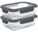Cookinglife Glas Vorratsdosen Boro Lines 1 Liter - 2 Stück