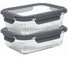 Cookinglife Glas Vorratsdosen Boro Lines 1 Liter - 2 Stück