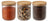 Cookinglife Vorratsbehälter Set Boro Lines - Glas Bambusdeckel - ø 11 cm - 980 ml - 3 Stück