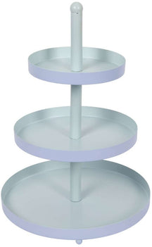 Cookinglife Etagere Metall - Blau / Mint - ø 15, 20 & 25 cm - 3-stufig - 35 cm hoch