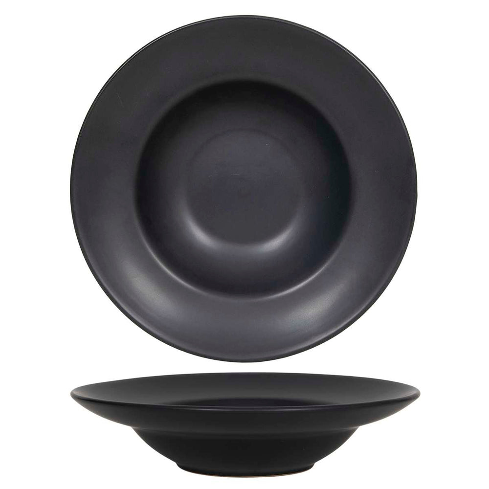 Cookinglife Tiefe Teller / Pastateller Schwarz ø 24 cm - 6 Stück