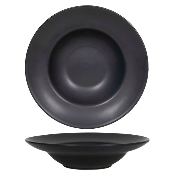 Cookinglife Tiefe Teller / Pastateller Schwarz ø 24 cm - 6 Stück