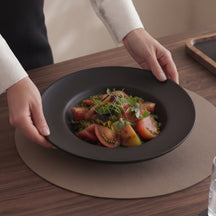 Cookinglife Tiefe Teller / Pastateller Schwarz ø 24 cm - 6 Stück