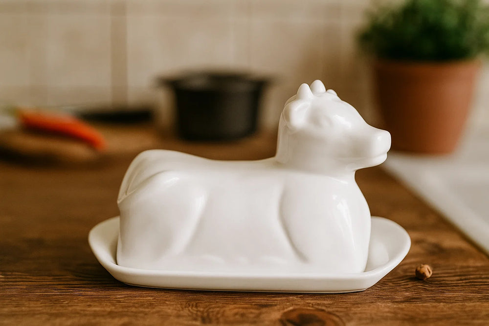 Cookinglife Butterdose Porzellan - Kuh - 20 x 12 cm