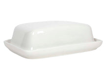 Cookinglife Butterdose Weiß Porzellan 17,5 x 13 cm