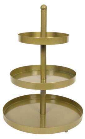 Möchten Sie Cookinglife Etagere 3-lagiges Metall / Gold ø 25 x 35 cm kaufen?