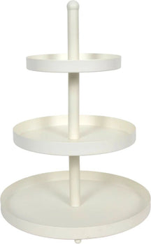 Cookinglife Etagère Metall creme ø 15, 20 & 25 cm - 3-stufig - 35 cm hoch