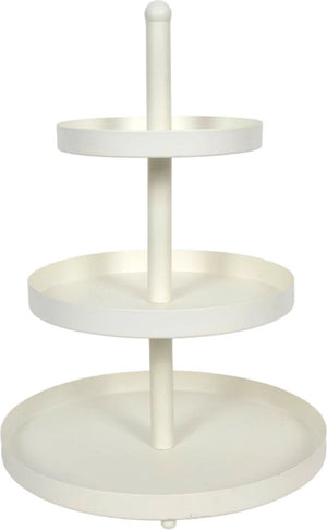 Cookinglife Etagère Metall creme ø 15, 20 & 25 cm - 3-stufig - 35 cm hoch