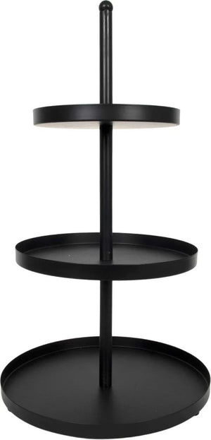 Cookinglife Etagère Metall schwarz ø 20, 25 & 30 cm - 3-stufig - 55 cm hoch