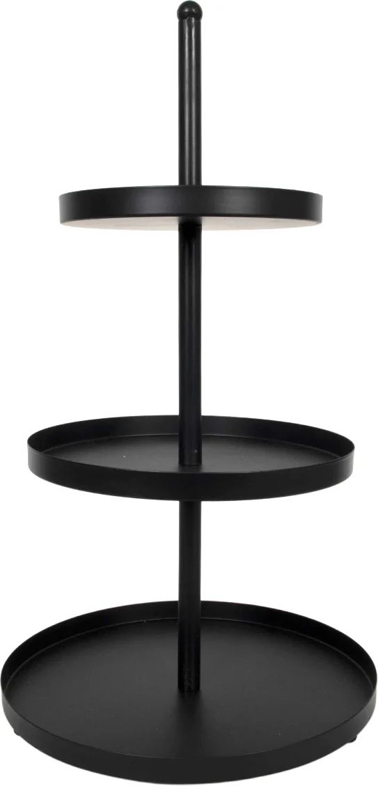 Cookinglife Etagère Metall schwarz ø 20, 25 & 30 cm - 3-stufig - 55 cm hoch
