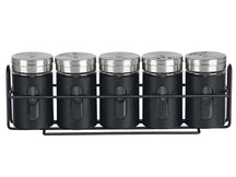Cookinglife Kräuterregal Schwarz 5-teilig - Mit Kräuterspendern 80 ml