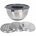 Cookinglife Rührschüssel aus Edelstahl + 3 Reiben – 25,5 x 14 cm