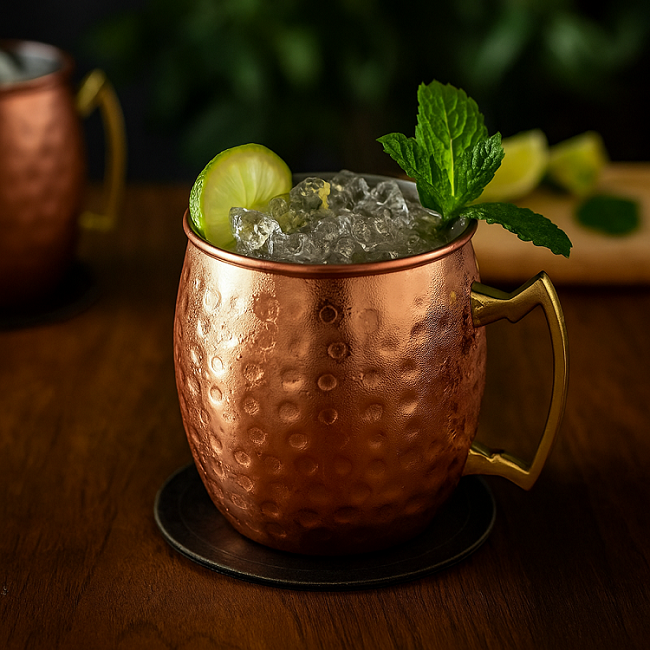 Cookinglife Moscow Mule Cocktailbecher - Kupfer - 500 ml - 6 Stück