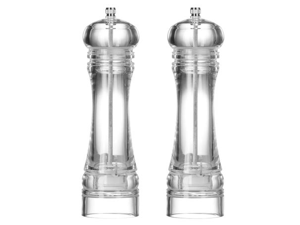 Cookinglife Pfeffer- und Salzmühle Set Rocca Transparent - 21,5 cm