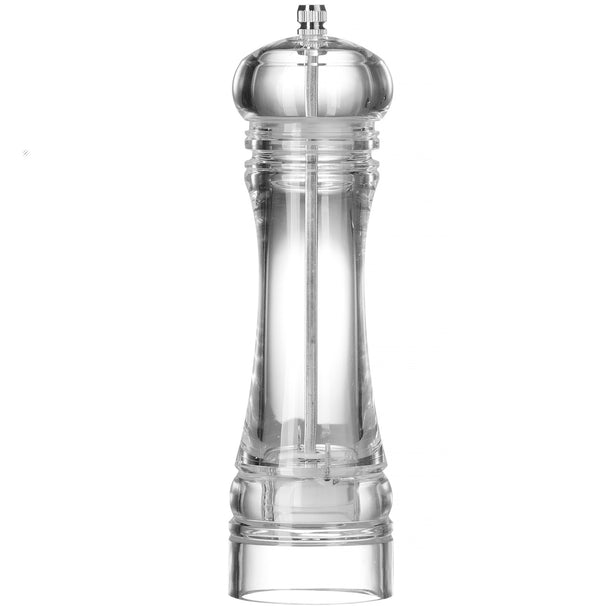 Cookinglife Pfeffermühle Rocca Transparent - Edelstahl Mahlwerk - 21,5 cm