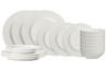 Cookinglife Geschirrset Siaki New Bone - Porzellan 18-teilig / 6 Personen - 6 Speiseteller, 6 Frühstücksteller und 6 Schalen