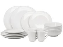 Cookinglife Geschirrset Porzellan 16-teilig 4 Personen - Weiß 