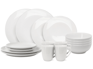 Cookinglife Geschirrset Porzellan 16-teilig 4 Personen - Weiß 