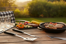 Cookinglife Grillbesteck 3-teilig Edelstahl - Schwarz - Spatel Zange Gabel