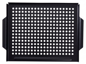 Cookinglife BBQ Grillplatte Fire & Flavour 38 x 28 cm - Antihaft Metall - Geeignet für BBQ