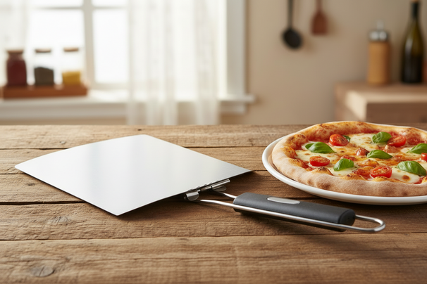 Cookinglife Pizzaschaufel RVS 24 x 30 cm - BBQ Pizzaheber für Ofen und Grill
