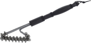 Cookinglife Grillreinigungsbürste Fire & Flavour Edelstahl 40 cm – Reinigungsbürste mit schwarzem Griff