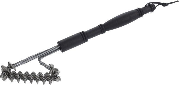 Cookinglife Grillreinigungsbürste Fire & Flavour Edelstahl 40 cm – Reinigungsbürste mit schwarzem Griff