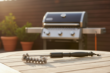 Cookinglife Grillreinigungsbürste Fire & Flavour Edelstahl 40 cm – Reinigungsbürste mit schwarzem Griff
