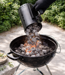 Cookinglife Grillanzünder-Brikett Fire & Flavor 30,5 cm – Hitzebeständiges Metall, Schwarz