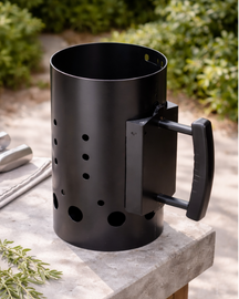 Cookinglife Grillanzünder-Brikett Fire & Flavor 30,5 cm – Hitzebeständiges Metall, Schwarz