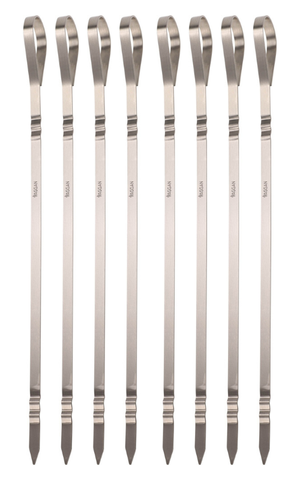 Cookinglife BBQ Spieße Fire & Flavour RVS 41 cm - Set von 8 Grillspießen