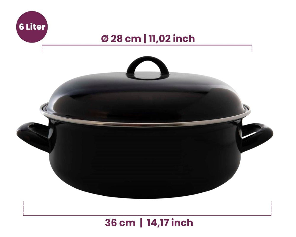 Cookinglife Emaille Bräter - Kochen - ø 28 cm / 6 Liter