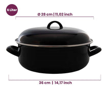 Cookinglife Emaille Bräter - Kochen - ø 28 cm / 6 Liter