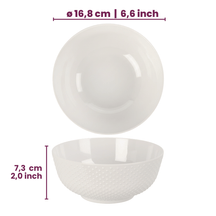 Cookinglife Kommen Melamin Ø 16,8 cm Weiß - 4er Set Outdoor - CampVibe