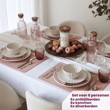 Cookinglife Geschirrset Cardida Off White 18-teilig / 6 Personen - 6 Speiseteller, 6 Frühstücksteller und 6 Schalen