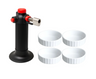 Cookinglife Creme Brulee Set - Creme Brulee Schalen ø 12 cm 4 Stück + Creme Brulee Brenner