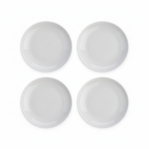 Cookinglife Porzellan-Speiseteller Ø 27 cm – 4er-Set – Elegantes, modernes, weißes Design