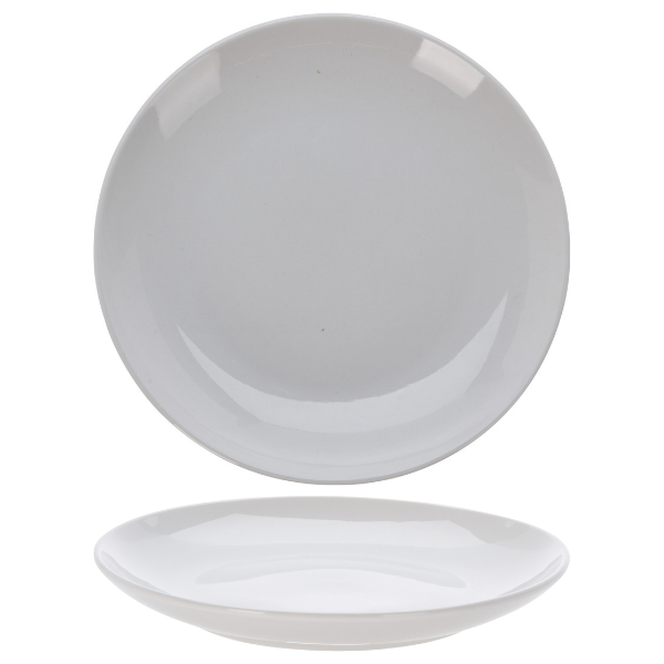 Cookinglife Porzellan-Speiseteller Ø 27 cm – 4er-Set – Elegantes, modernes, weißes Design