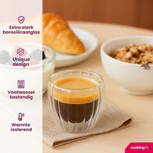 Cookinglife Doppelwandige Espressogläser Pumpkin 80 ml - 2 Stück